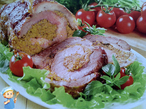 рулет с курагой и орехами